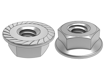 ASME B18.16.4.1 Hexagon flänsmutter (med halkfria tänder)