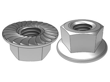 DIN6923 Hexagonflänsmuttrar med splinetänder (med halkfria tänder)