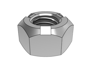 GB6185.2-B2 typ helmetall sexkantig låsmutter med fin stigning (trepunktstryck)