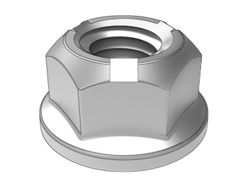 ASME B18.16.6.11 (trepunktstryck) helmetall sexkantiga flänslåsmuttrar (trepunktstryck)