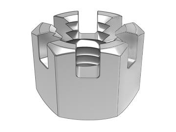 What is the mechanical strength and load-bearing capacity of hexagonal slotted nuts?